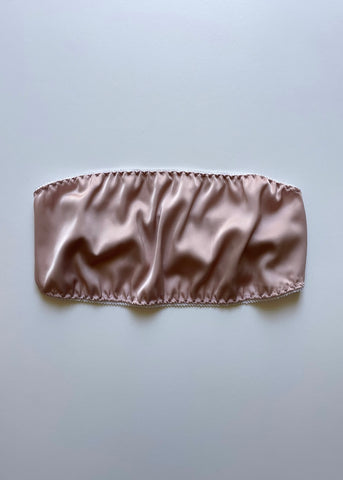 SILKY SATIN BANDEAU ROSE GOLD