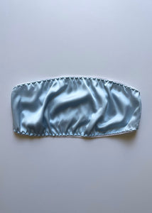 SILKY SATIN BANDEAU LIGHT BLUE