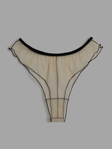NUDE AND BLACK OPEN BACK BODYSUIT