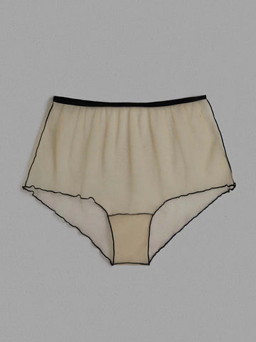 NUDE AND BLACK HIGH WAIST PANTY