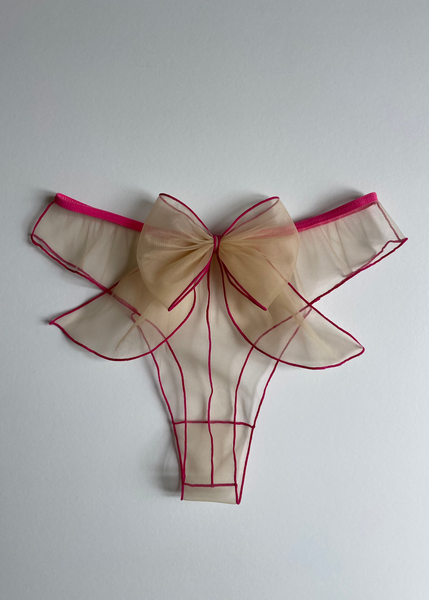 BOW STRING NUDE FUCHSIA