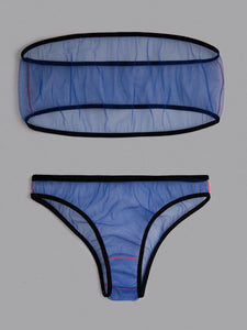 NEON BLUE SET BANDEAU AND PANTY