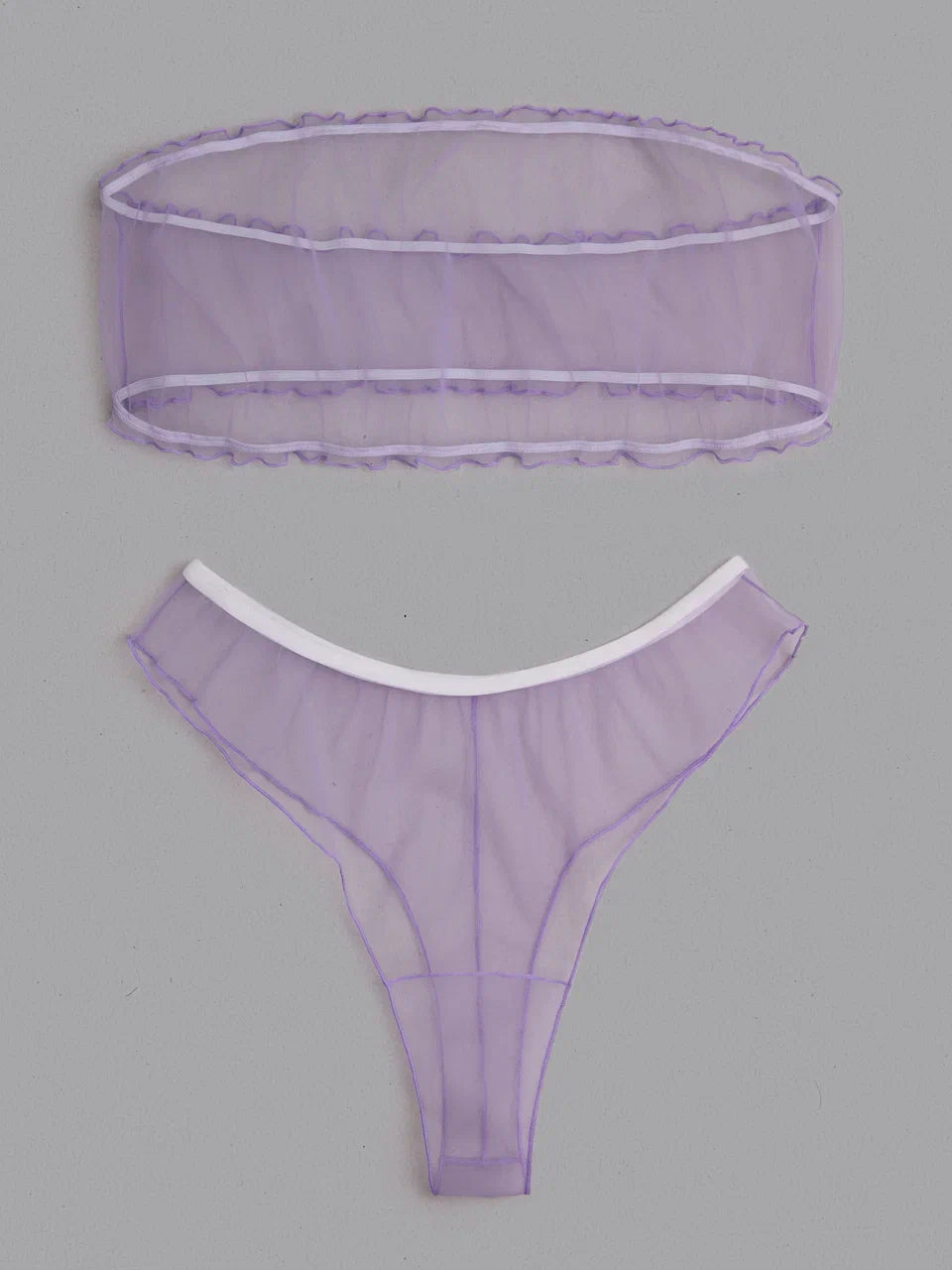 LAVENDER  SET BANDEAU AND STRING PANTY