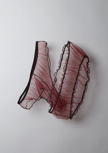 BURGUNDY SET BANDEAU AND STRING