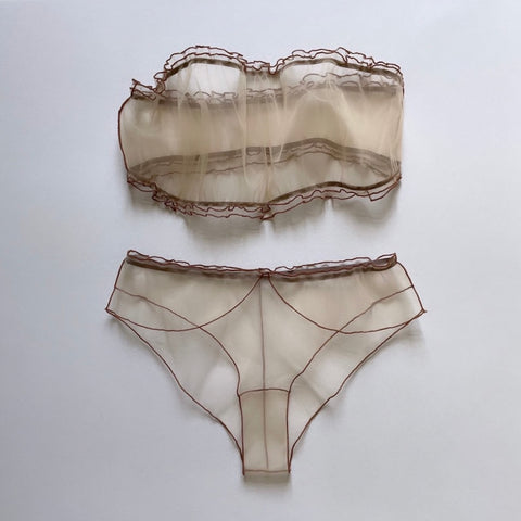 CHAMPAGNE BUBBLES SET BANDEAU AND BIKINI