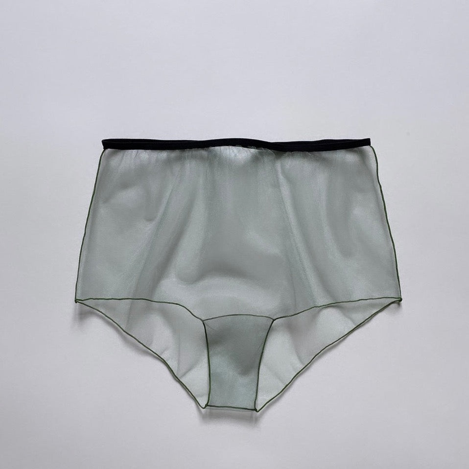 SHINY GREEN HIGH WAIST PANTY