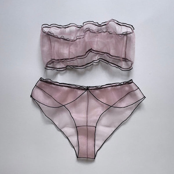 SHINY ROSE SET BANDEAU AND BIKINI