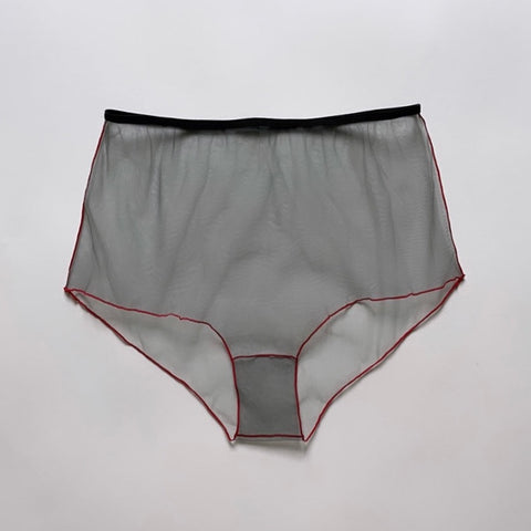 DIOR GREY & RED HIGH WAIST PANTY