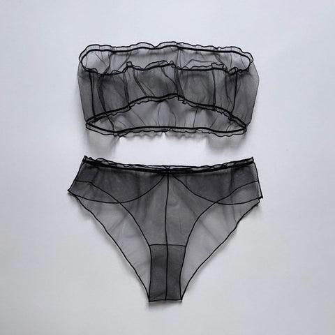 BLACK DIAMOND SET BANDEAU AND BIKINI