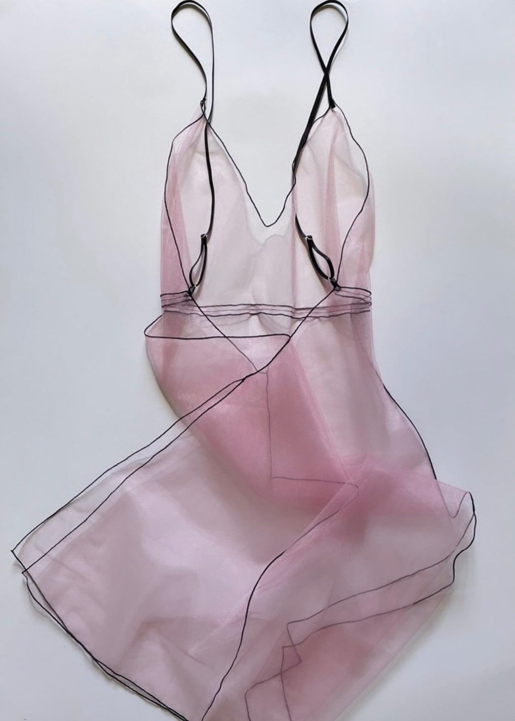 SHINY ROSE SLIP DRESS