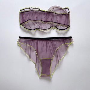 NEON PURPLE SET BANDEAU AND KNICKERS