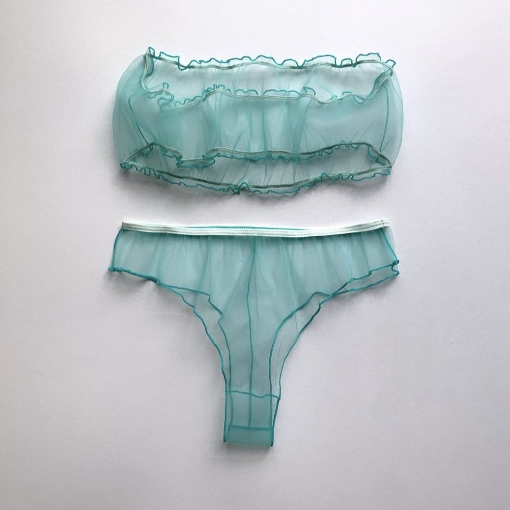 TIFFANY SET BANDEAU AND STRING PANTY