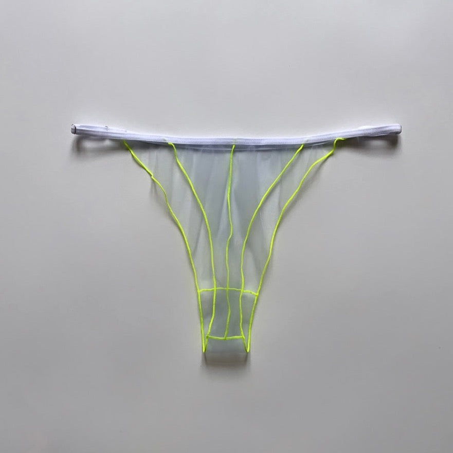 LIGHT BLUE & NEON G-STRING