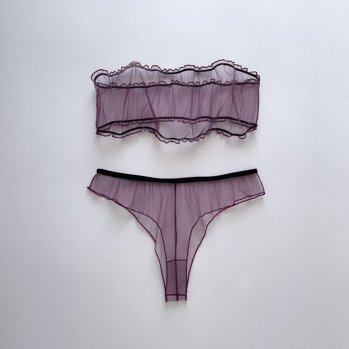 ROYAL PURPLE SET BANDEAU AND STRING